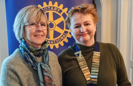 Stella Ásdísar Kristjánsdóttir og Anna Rós Jóhannesdóttir, forseti